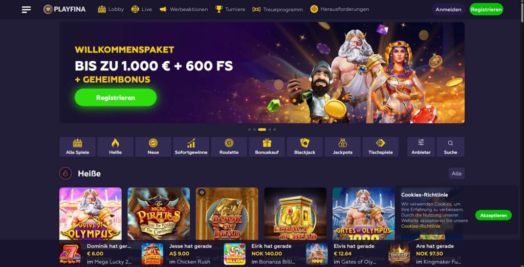 playfina casino startseite